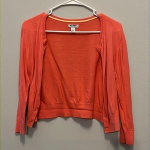 Old Navy Buttoned Cropped Cardigan. Coral. Size Medium.
